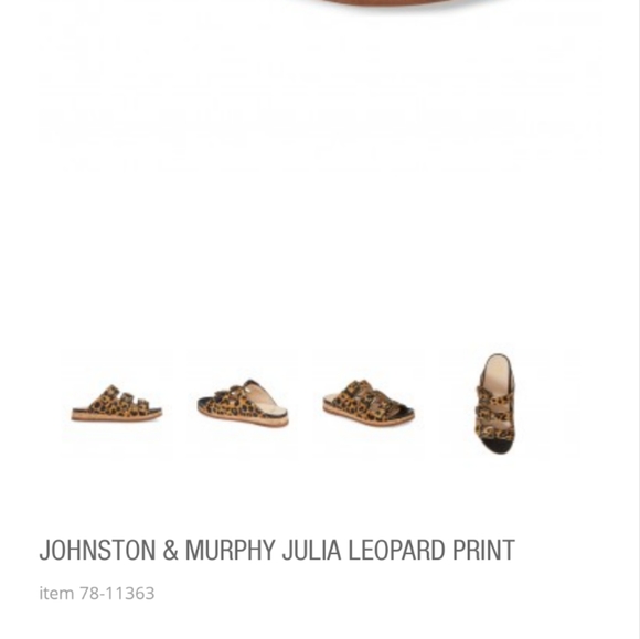 SOLD Brand New JOHNSTON & MURPHY JULIA LEOPARD sandals summer shoes - Picture 7 of 9